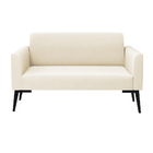 Sofá Namoradeira Pés Villach Marisa Veludo Bege