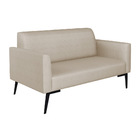 Sofá Namoradeira Pés Villach Marisa Veludo Luxo Prata A130 D0