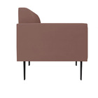 Sofá Namoradeira Pés Villach Marisa Veludo Rosê