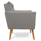 Sofá Namoradeira Tais Suede Pés Palito Castanho - D'rossi - G