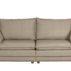 Sofá Natal Living Com 3 Lugares 200cm Linho Corriente Bege