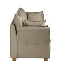 Sofá Natal Living Com 3 Lugares 200cm Linho Corriente Bege