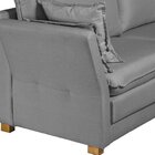 Sofá Natal Living Com 3 Lugares 200cm Linho Corriente Cinza