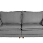 Sofá Natal Living Com 3 Lugares 200cm Linho Corriente Cinza