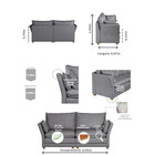 Sofá Natal Living Com 3 Lugares 2.00 Mt Linho Corriente Sofat