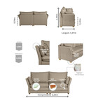 Sofá Natal Living Com 4 Lugares 2.20 Mt Linho Corriente Sofat