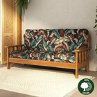 Sofá Nathalia 3 Lugares C/ Almofadas - 100% Madeira Maciça Mo