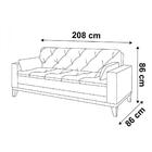 Sofá Nautillus 4 Lugares Linoforte Moveis Azul