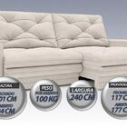 Sofá Neon 2,40m Retrátil E Reclinável Velosuede Areia - Netso