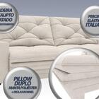 Sofá Neon 2,40m Retrátil E Reclinável Velosuede Areia - Netso