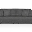 Sofá Netuno - Retrátil / Reclinável 220 Cm Linho Grafite