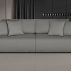 Sofá Netuno - Retrátil / Reclinável 240 Cm Veludo Chumbo