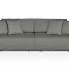 Sofá Netuno - Retrátil / Reclinável 240 Cm Veludo Chumbo