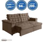 Sofá New Austrália 200cm Retratil Reclinavel Suede Castor