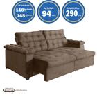 Sofá New Austrália 290cm Retratil Reclinavel Suede Castor