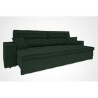 Sofá New Biondi 2,70m Retrátil E Reclinável Velosuede Verde