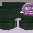 Sofá New Biondi 2,70m Retrátil E Reclinável Velosuede Verde