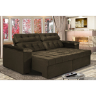 Sofá New Itália 2,52 Mts Retrátil E Reclinável Tecido Suede M