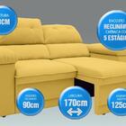 Sofá New Ripley 1,70m Assento Retrátil E Reclinável Velosuede