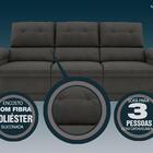 Sofá New Ripley 2,05m Assento Retrátil E Reclinável Velosuede