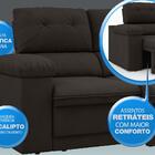 Sofá New Ripley 2,30m Assento Retrátil E Reclinável Velosuede