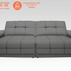 Sofá Nilo 2,00m Retrátil E Reclinável Velosuede Grafite - Net