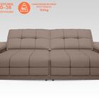 Sofá Nilo 2,00m Retrátil E Reclinável Velosuede Marrom - Nets