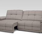 Sofá Nilo 2,50m Retrátil E Reclinável Velosuede Bege - Netsof