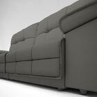 Sofá Nilo 2,50m Retrátil E Reclinável Velosuede Cinza - Netso