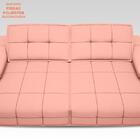 Sofá Nilo 2,50m Retrátil E Reclinável Velosuede Rose - Netsof