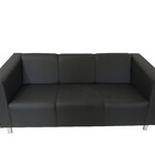 Sofá Nilo Sala Recepção 3 Lugares - Preto