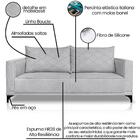 Sofa Nori 2 Lugares Pes De Ferro 160cm Linho Boucle Ezz
