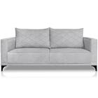 Sofa Nori 3 Lugares Pes De Ferro 200cm Linho Boucle Ezz