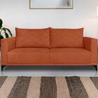 Sofa Nori 3 Lugares Pes De Ferro 200cm Linho Boucle Ezz