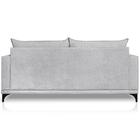 Sofa Nori 3 Lugares Pes De Ferro 220cm Linho Boucle Ezz