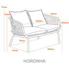 Sofá Noronha 2 Lugares - Nude