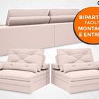 Sofá Oasis 1,90m Assento Retrátil E Reclinável Velosuede Arei