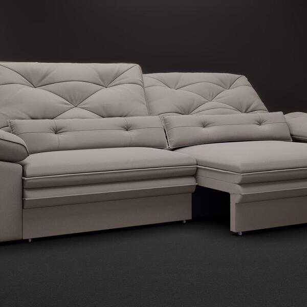 Sofá Oasis 1,90m Assento Retrátil E Reclinável Velosuede Marr