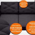 Sofá Oasis 1,90m Assento Retrátil E Reclinável Velosuede Pret