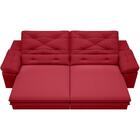 Sofá Oasis 1,90m Assento Retrátil E Reclinável Velosuede Verm