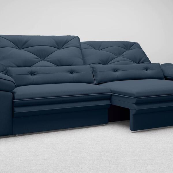 Sofá Oasis 2,10m Assento Retrátil E Reclinável Velosuede Petr