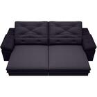 Sofá Oasis 2,10m Assento Retrátil E Reclinável Velosuede Pret