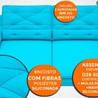 Sofá Oasis 2,10m Assento Retrátil E Reclinável Velosuede Turq