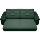 Sofá Oasis 2,10m Assento Retrátil E Reclinável Velosuede Verd