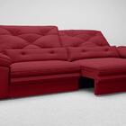 Sofá Oasis 2,10m Assento Retrátil E Reclinável Velosuede Verm