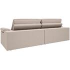 Sofá Oasis 2,30m Assento Retrátil E Reclinável Velosuede Bege