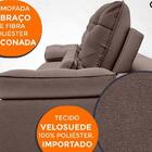 Sofá Oasis 2,30m Assento Retrátil E Reclinável Velosuede Choc