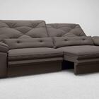 Sofá Oasis 2,30m Assento Retrátil E Reclinável Velosuede Choc