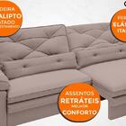 Sofá Oasis 2,30m Assento Retrátil E Reclinável Velosuede Marr