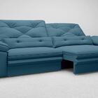 Sofá Oasis 2,30m Assento Retrátil E Reclinável Velosuede Roya